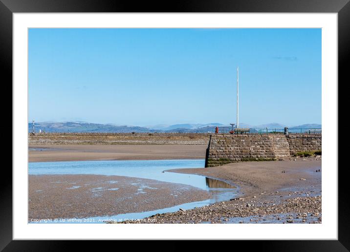 Arnside Pier Framed Mounted Print by Liz Withey