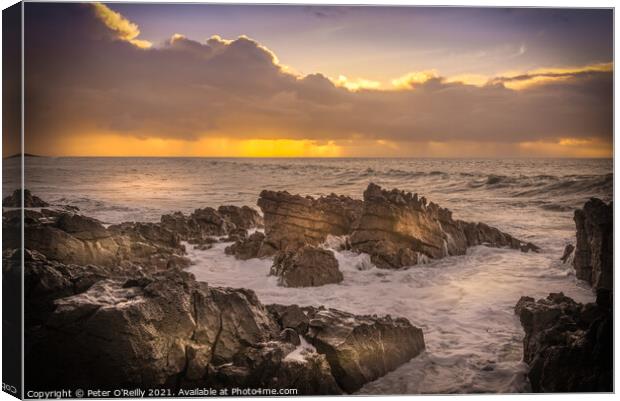 Rocky Shore Canvas Print by Peter O'Reilly