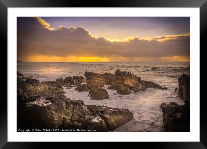 Rocky Shore Framed Mounted Print by Peter O'Reilly