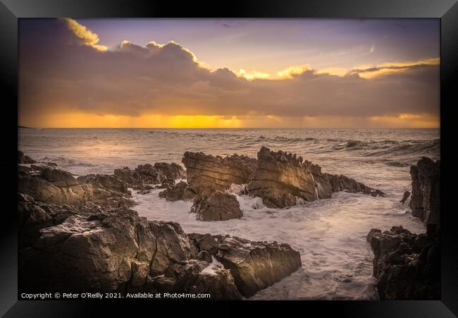 Rocky Shore Framed Print by Peter O'Reilly