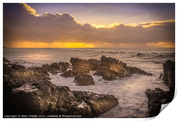Rocky Shore Print by Peter O'Reilly
