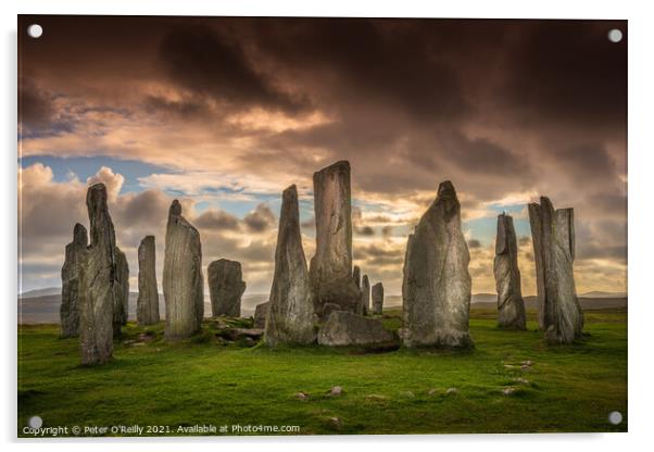 Callanish Stone Circle at Sunset Acrylic by Peter O'Reilly