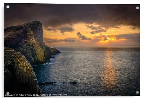 Sunset at Neist Point Acrylic by Peter O'Reilly