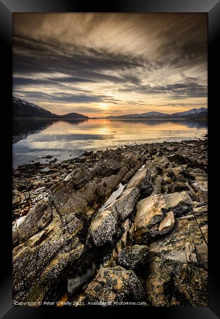 Sunset, Loch Lochy Framed Print by Peter O'Reilly