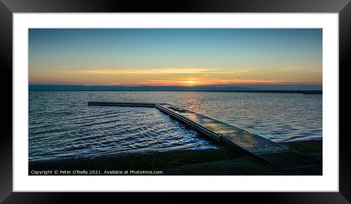 Jetty on the Marine Lake, West Kirby Framed Mounted Print by Peter O'Reilly