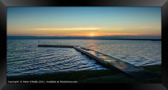 Jetty on the Marine Lake, West Kirby Framed Print by Peter O'Reilly