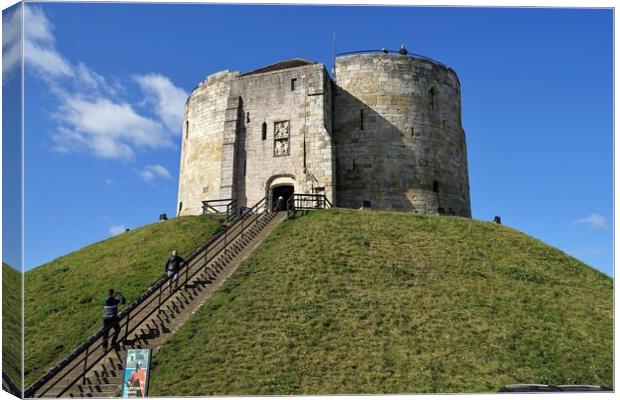 Cliffords  Tower York Canvas Print by Roy Hinchliffe