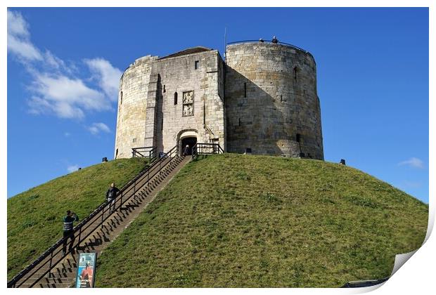Cliffords  Tower York Print by Roy Hinchliffe