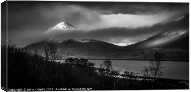 Loch Slapin and Beinn na Cro, Isle of Skye Canvas Print by Peter O'Reilly