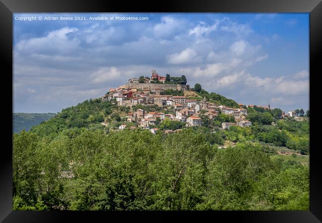 Motovun hilltop village Croatia Framed Print by Adrian Beese