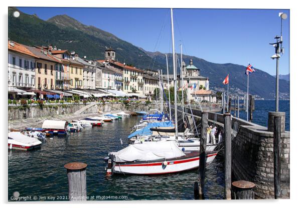 Ascona Lake Maggiore Italy Acrylic by Jim Key