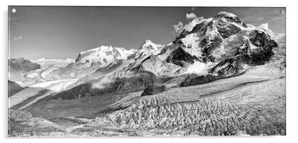 The Breithorn Massif Acrylic by Colin Woods