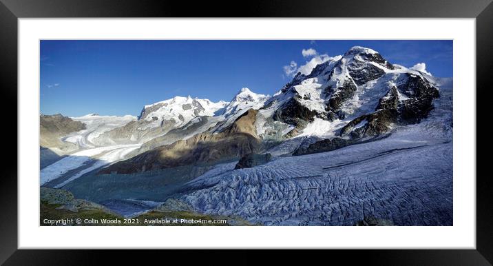 The Breithorn Massif in the Swiss Alps Framed Mounted Print by Colin Woods
