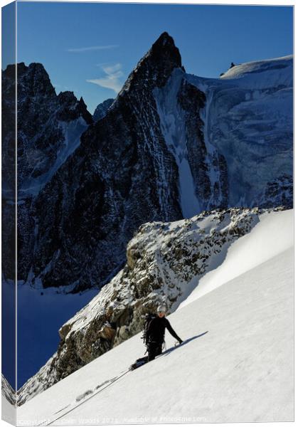 Climbing in the Alps Canvas Print by Colin Woods