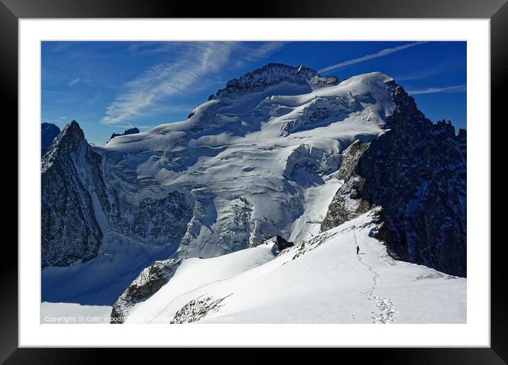The Barre des Ecrins in the French Alps Framed Mounted Print by Colin Woods