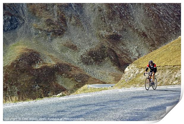 On the Col du Galibier Print by Colin Woods