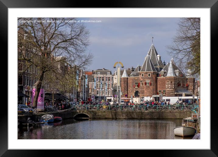 Custom House, Red Light District Amsterdam Framed Mounted Print by Adrian Beese
