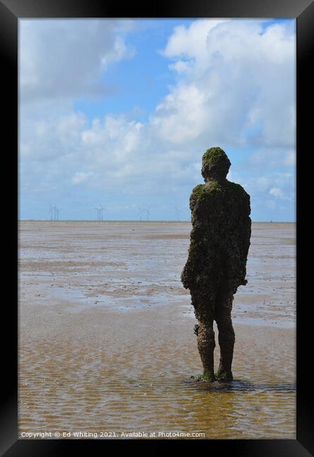 Antony Gormley another place Framed Print by Ed Whiting