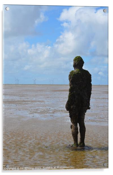 Antony Gormley another place Acrylic by Ed Whiting