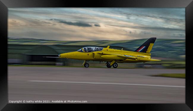 Gnat jet airplane landing,Airplanes,plane Framed Print by kathy white