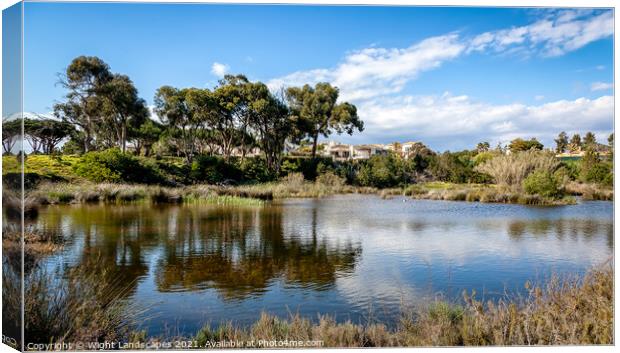 Quinta do Lago The Lakes Canvas Print by Wight Landscapes
