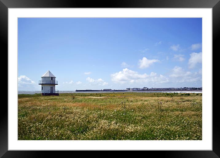 Lifeguards Tower at Sandy Bay Framed Mounted Print by Donna Collett