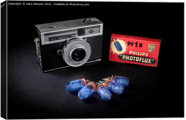 Agfa camera and flash bulbs  Canvas Print by Gary A Kenyon