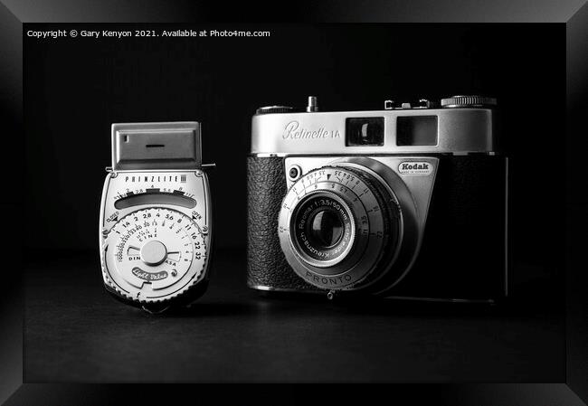 Kodak Camera and Light Meter Framed Print by Gary A Kenyon