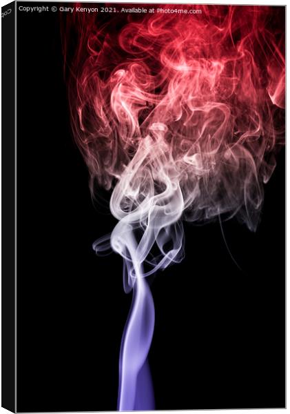Smoke Photography  Canvas Print by Gary A Kenyon