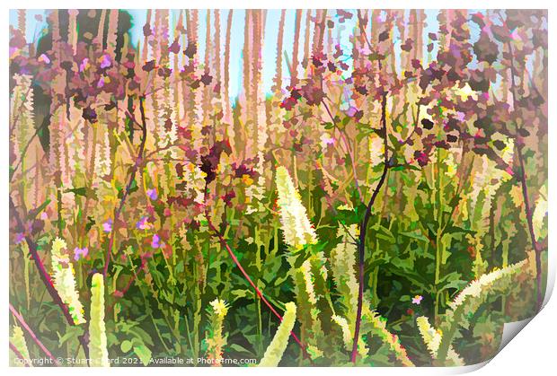 woodland flowers artwork Print by Travel and Pixels 