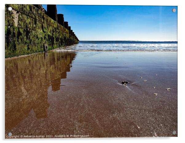 Beach Reflection  Acrylic by Rebecca Austen