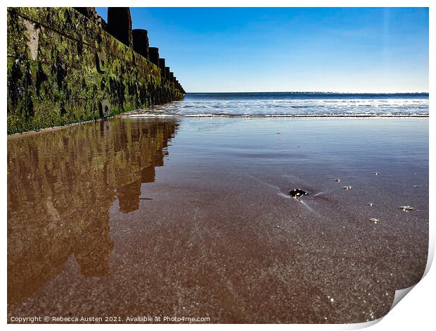 Beach Reflection  Print by Rebecca Austen