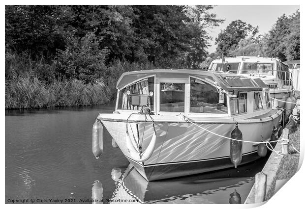 Boating on the Norfolk Broads Print by Chris Yaxley