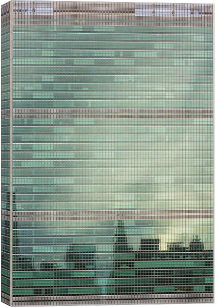 Hundreds of office windows in New York skyscraper Canvas Print by Steve Heap