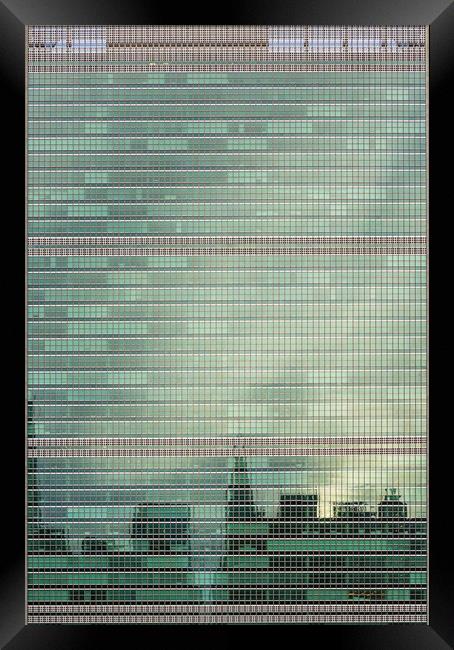 Hundreds of office windows in New York skyscraper Framed Print by Steve Heap