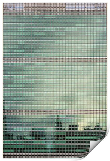 Hundreds of office windows in New York skyscraper Print by Steve Heap