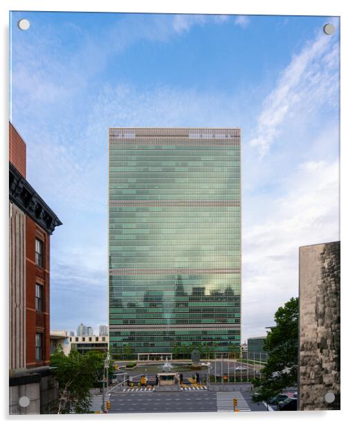 Headquarters of United Nations in New York City Acrylic by Steve Heap