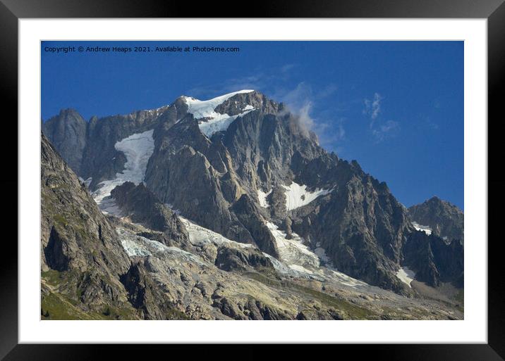 Mountain range in Switzerland Framed Mounted Print by Andrew Heaps