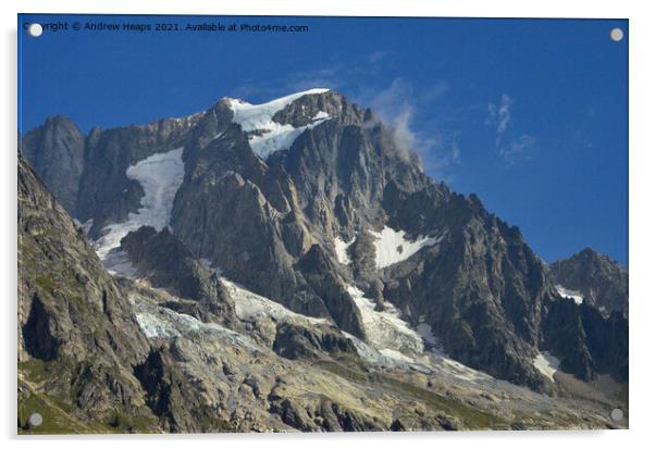 Mountain range in Switzerland Acrylic by Andrew Heaps