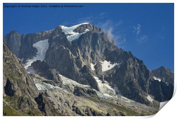 Mountain range in Switzerland Print by Andrew Heaps