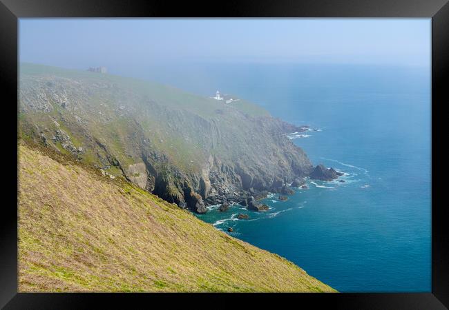 Rocky shoreline of the Island of Lundy off Devon Framed Print by Steve Heap