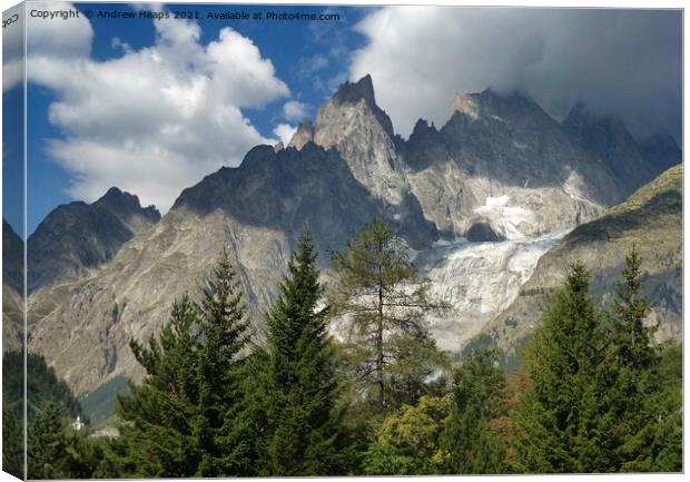 Matterhorn mountain and glacier Canvas Print by Andrew Heaps