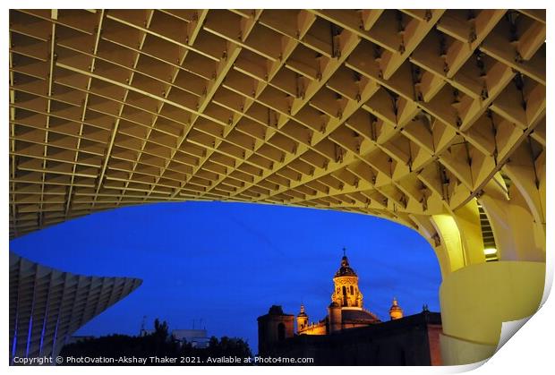 A view through Artistic Metropol, unique Architecture in Seville, Spain Print by PhotOvation-Akshay Thaker