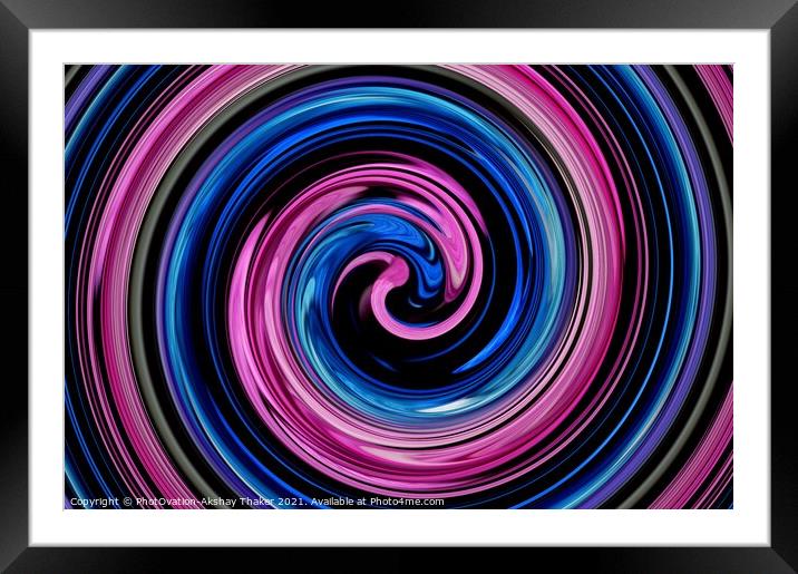 Fantasy digital art. Blue and Pink coupled Framed Mounted Print by PhotOvation-Akshay Thaker