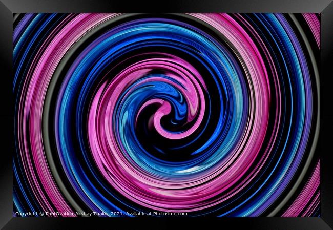 Fantasy digital art. Blue and Pink coupled Framed Print by PhotOvation-Akshay Thaker