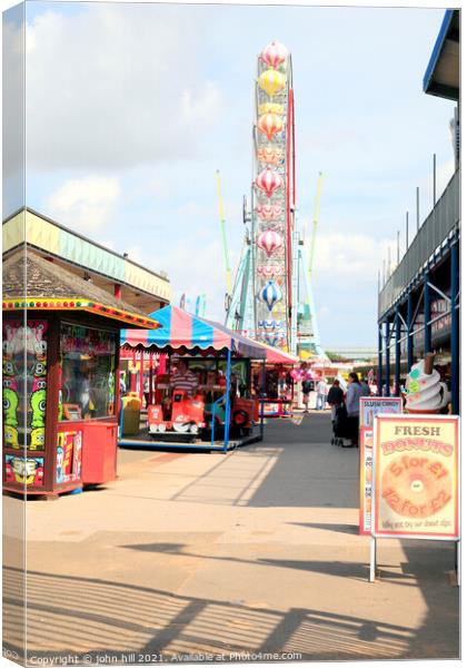 Pleasure beach at Skegness. Canvas Print by john hill