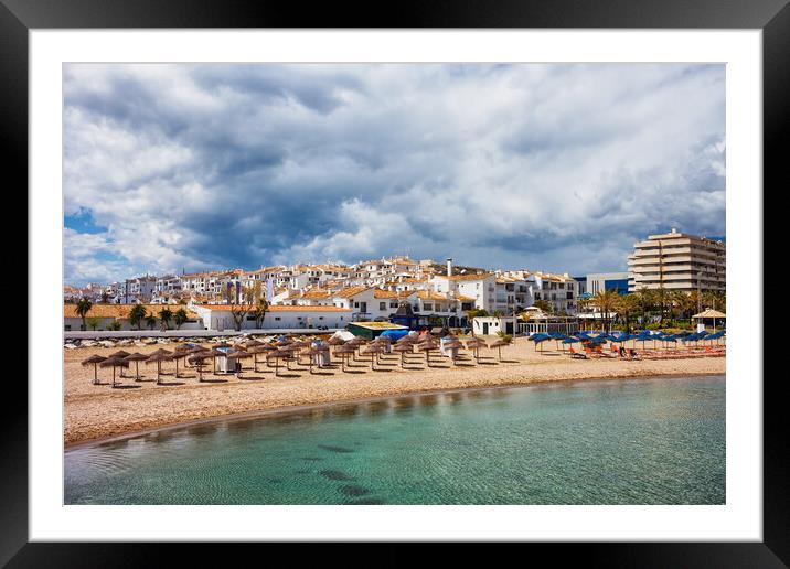 Costa del Sol Beach in Puerto Banus in Spain Framed Mounted Print by Artur Bogacki