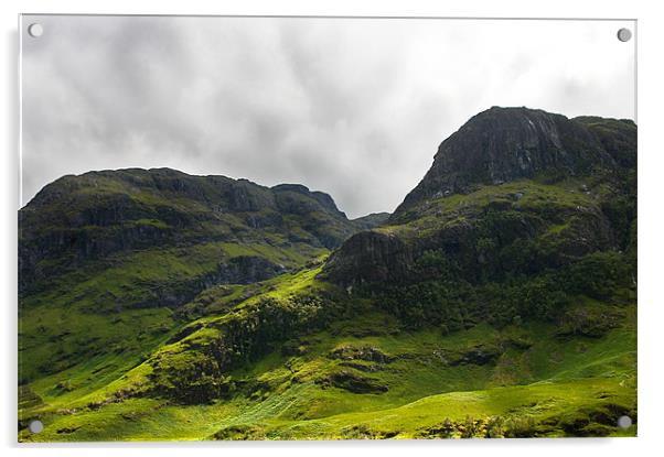 The Hidden Valley, Glencoe, Scotland Acrylic by Jacqi Elmslie