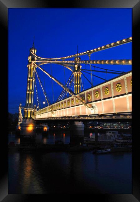 Albert Bridge River Thames London Framed Print by Andy Evans Photos
