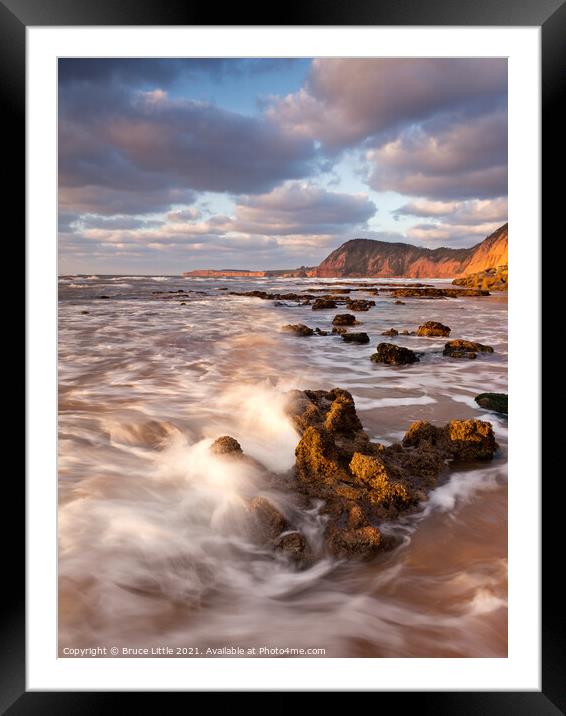 Sidmouth Chit Rocks Portrait Framed Mounted Print by Bruce Little